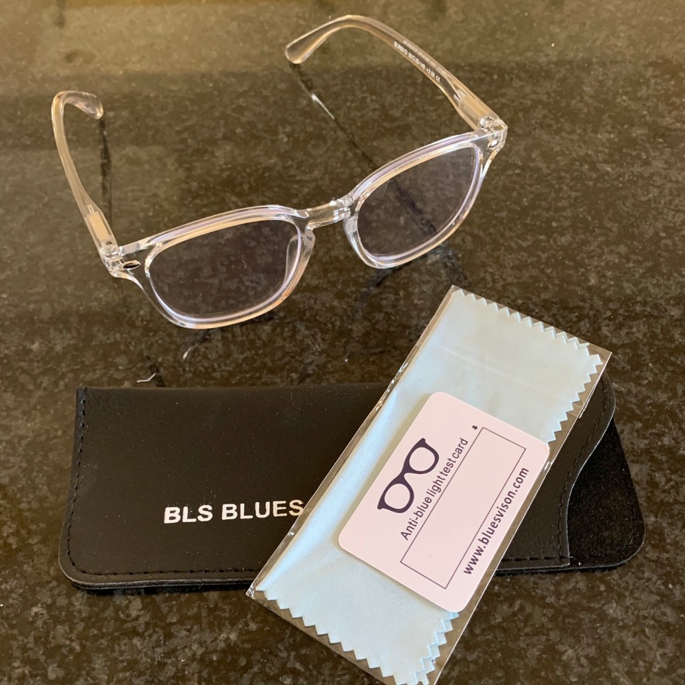 Blue light blockers, +2.0 glasses